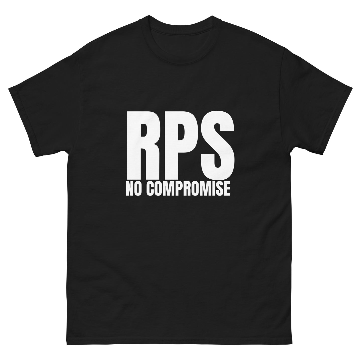 Rebel Parent Society Men's RPS No Compromise T-Shirt, Black, Front Side