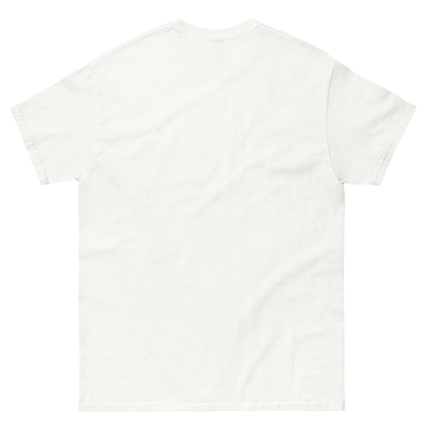 t-shirt with bold black text that says 'Make Heaven Crowded - Luke 14:23' on the front, displayed flat against a white background. Empty back, white