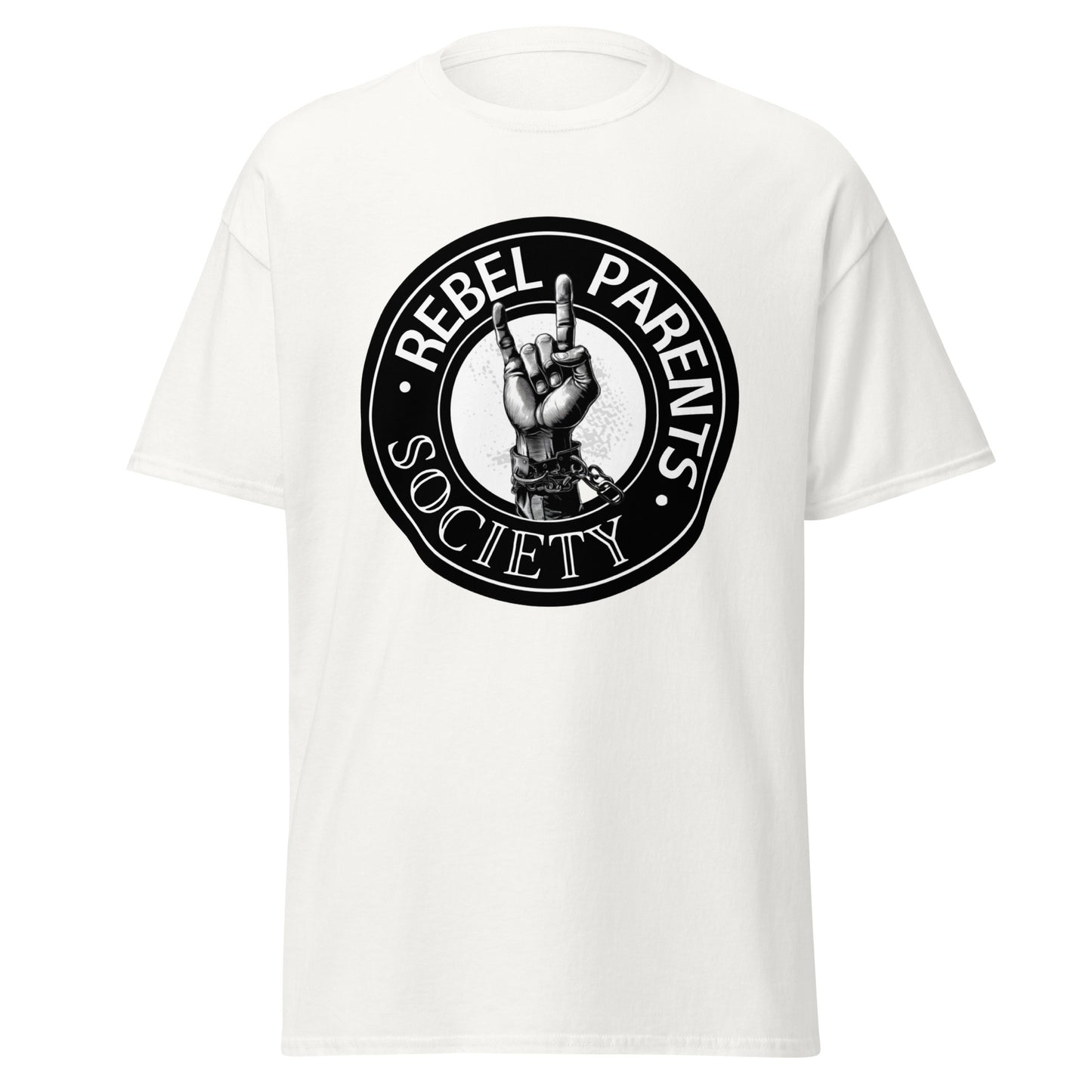 Rebel Parent Society RPS Logo, White, Front Side