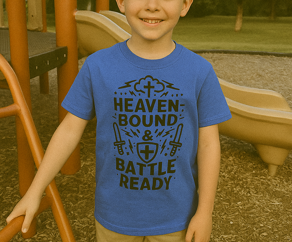 'Heaven Bound + Battle Ready' Youth T-Shirt