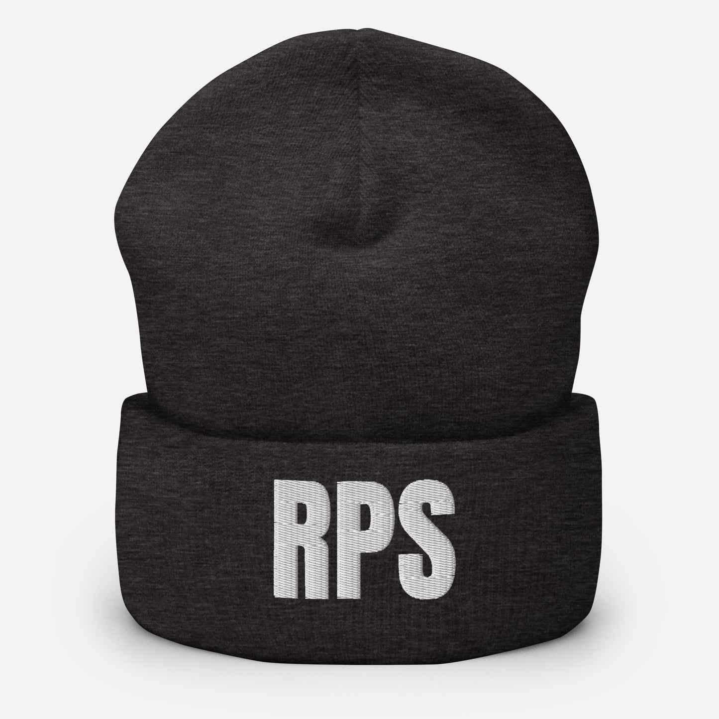 Rebel Parent Society RPS Cuffed Beanie, Dark Gray, Front Side