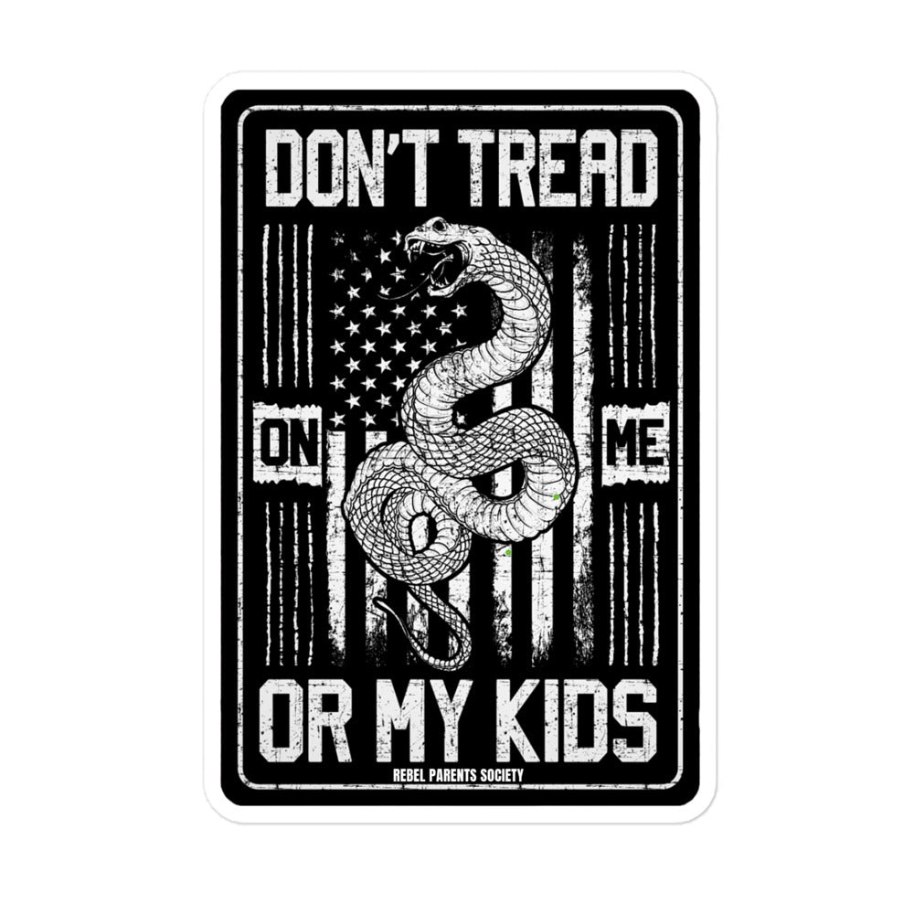 Rebel Parent Society Don't Tread Sticker, Front Side