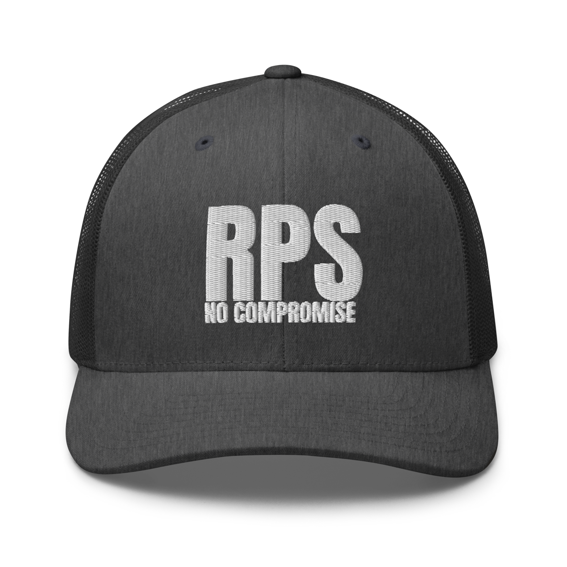 Rebel Parent Society RPS No Compromise Trucker Hat, Dark Gray, Front Side