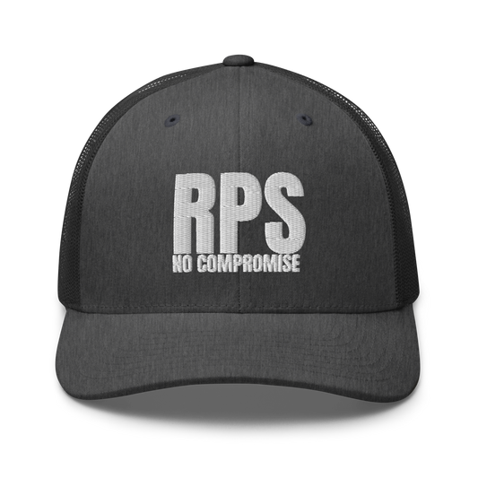 Rebel Parent Society RPS No Compromise Trucker Hat, Dark Gray, Front Side
