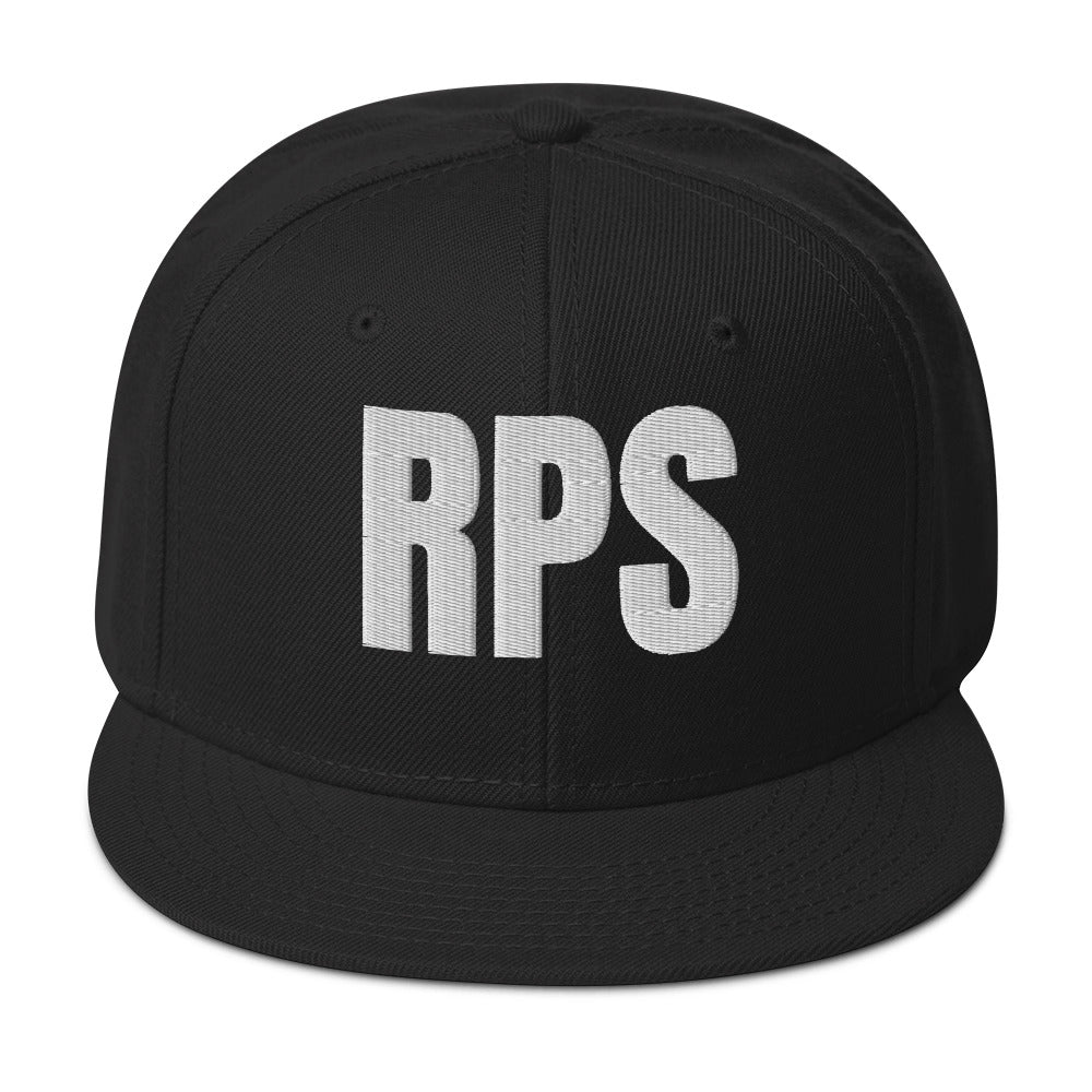 Rebel Parent Society RPS Snapback Hat, Black, Front Side