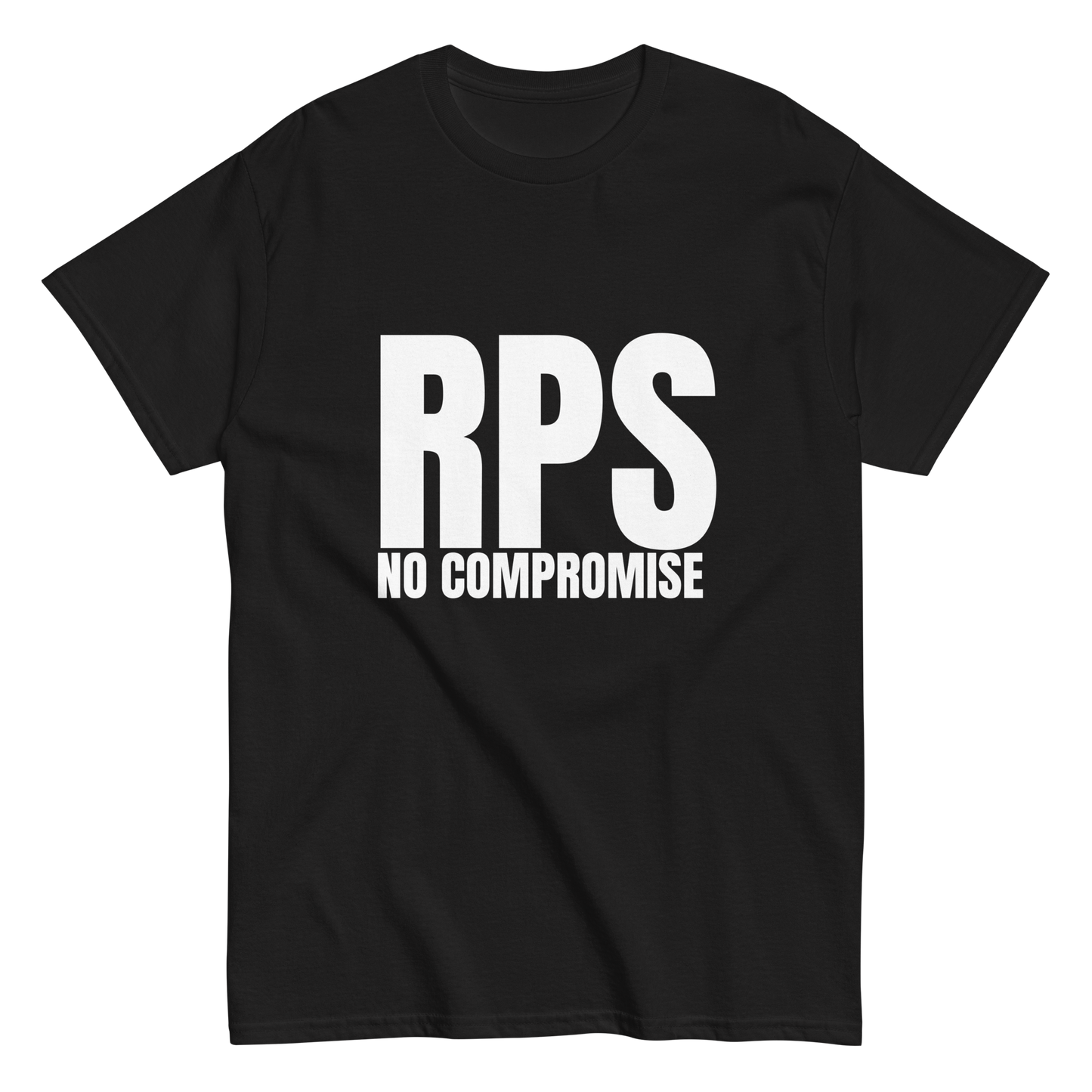 Rebel Parent Society Women's RPS No Compromise T-Shirt, Black, Front Side