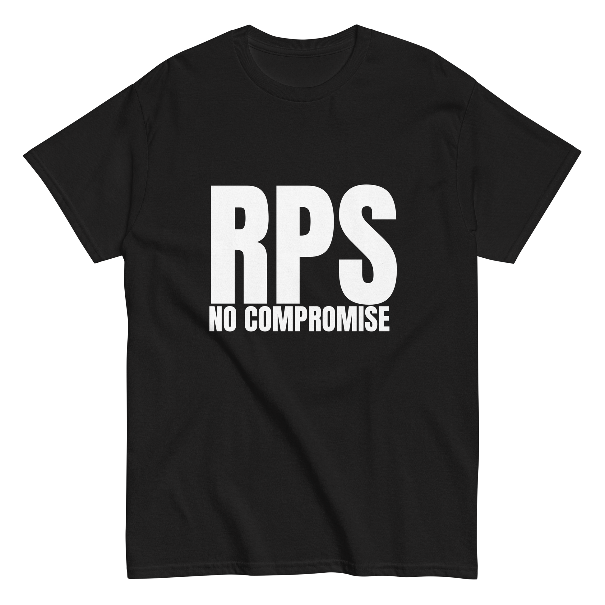 Rebel Parent Society Women's RPS No Compromise T-Shirt, Black, Front Side