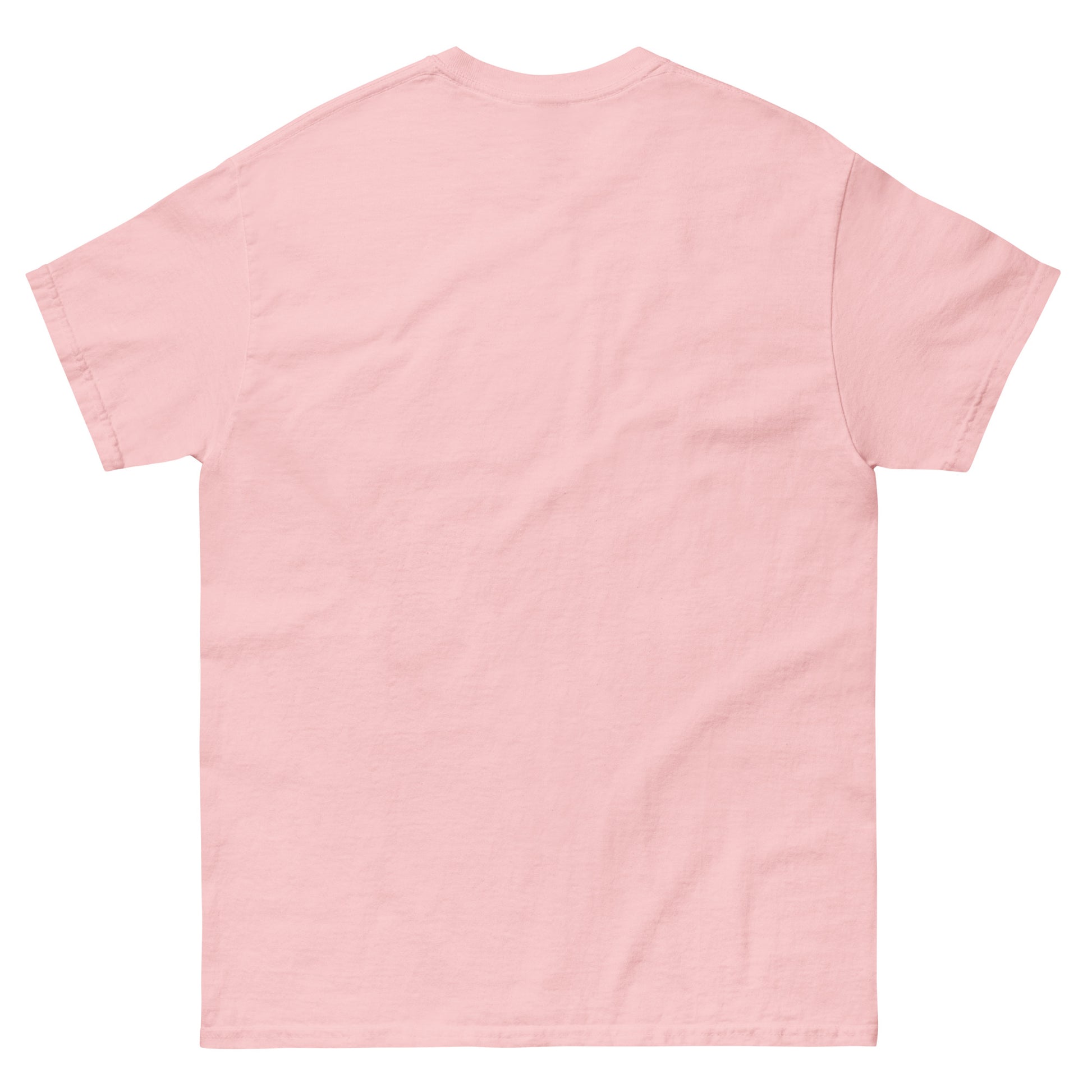 Christian T-shirt featuring a sitting fox surrounded by flowers and leaves, with the Bible verse 'I will make a way in the wilderness – Isaiah 43:19' in decorative text. Back empty, Light Pink